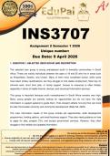 INS3707 Assignment 2 &lpar;COMPLETE ANSWERS&rpar; Semester 1 2026 - DUE 8 April 2026