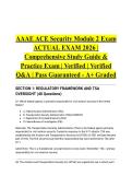 AAAE ACE Security Module 2 Exam ACTUAL EXAM 2026 &vert; Comprehensive Study Guide & Practice Exam &vert; Verified &vert; Verified Q&A &vert; Pass Guaranteed - A&plus; Graded