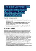 Elite 2026&sol;2027 Healthcare Quality & Safety Test Bank &vert; Current Medical Diagnosis and Treatment