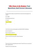 CDL Class A Air Brakes Practice Questions and Answers