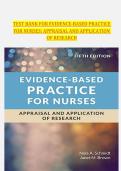 NURS 410 &ndash; Test Bank for Evidence-Based Practice for Nurses&colon; Appraisal and Application of Research &ndash; Complete Questions and Answers