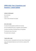 OPRE 6301 Test 2 Questions and Answers&vert; Latest Update