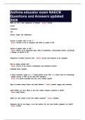 Asthma educator exam NAECB Questions and Answers updated 2026