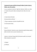 Fundamental Concepts and Skills for Nursing 7th Edition Test Bank Patricia A&period; Williams exam 100