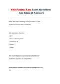 NYS Funeral Law Exam Questions and Correct Answers &ndash; Funeral Service Q&A Study Guide