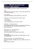 Test 1 - NEA BC Questions and Answers 100&percnt; Solved