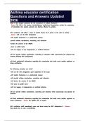 Asthma educator certification Questions and Answers Updated 2026