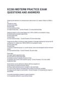 EC295 MIDTERM PRACTICE EXAM QUESTIONS AND ANSWERS
