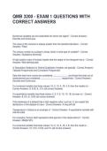 QMB 3200 - EXAM 1 QUESTIONS WITH CORRECT ANSWERS