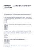 QMB 3200 - EXAM 2 QUESTIONS AND ANSWERS