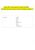Army DCC Prep with all Correct & 100&percnt; Verified Answers &vert;Latest Version &vert;Already Graded A&plus;