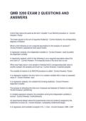 QMB 3200 EXAM 2 QUESTIONS AND ANSWERS