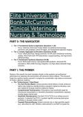 2026&sol;2027 Elite Test Bank for McCurnin's Clinical Textbook for Veterinary Technicians and Nurses &vert; Correct Answers & Full Rationales