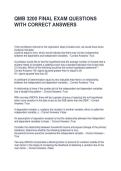 QMB 3200 FINAL EXAM QUESTIONS WITH CORRECT ANSWERS