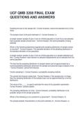 UCF QMB 3200 FINAL EXAM QUESTIONS AND ANSWERS