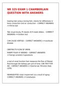 NR 325 EXAM 1 CHAMBERLAIN QUESTION WITH ANSWERS