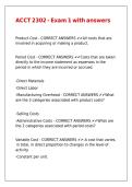 ACCT 2302 - Exam 1 with answers&comma;