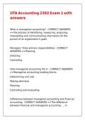 UTA Accounting 2302 Exam 1 with answers