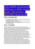 TEST BANK&colon; Nursing for Wellness in Older Adults &lpar;10th Edition&rpar; by Carol A&period; Miller - 2026&sol;2027 Standards