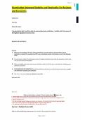 Examination Advanced Statistics and Stochastics For Business and Economics-Graded A &plus;