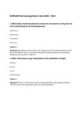 NURS180 Pharmacology Week 2 Quiz 2026 &ndash; WCU