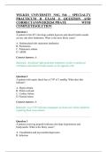 WILKES UNIVERSITY NSG 546&ndash; SPECIALTY PRACTICUM II EXAM 2&vert; QUESTION AND CORRECTANSWER2026UPDATE WITH COMPLETESOLUTION