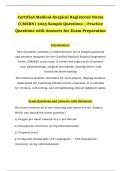 Certified Medical-Surgical Registered Nurse &lpar;CMSRN&rpar; 2025 Sample Questions &ndash; Practice Questions with Answers for Exam Preparation
