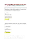 North Carolina Medicare Supplement and Long-Term Care Study Guide &ndash; Practice Exam &ndash; Questions and Correct Answers