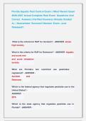 Florida Aquatic Pest Control Exam &vert;&vert; Most Recent Exam  2026-2027 Actual Complete Real Exam  Questions And  Correct  Answers &lpar;Verified Answers&rpar; Already Graded  A&plus; &vert; Guaranteed  Success&excl;&excl; Newest  Exam &vert; Just  Released&excl;&excl; 