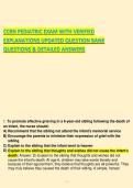 CCRN PEDIATRIC EXAM WITH VERIFIED EXPLANATIONS UPDATED QUESTION BANK QUESTIONS & DETAILED ANSWERS