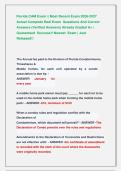 Florida CAM Exam &vert;&vert; Most Recent Exam 2026-2027  Actual Complete Real Exam  Questions And Correct   Answers &lpar;Verified Answers&rpar; Already Graded A&plus; &vert;  Guaranteed  Success&excl;&excl; Newest  Exam &vert; Just                    Released&excl;&excl;