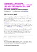 HCCA CHC&sol;CHPC COMPLIANCE CERTIFICATION EXAM PREP 2026 &vert; COMPLETE TEST BANK & VERIFIED QUESTIONS WITH DETAILED RATIONALES