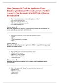 Ohio Commercial Pesticide Applicator Exam  Practice Questions and Correct Answers &lpar;Verified  Answers&rpar; Plus Rationale 2026&sol;2027 Q&A &vert; Instant Download Pdf 