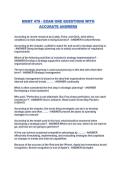 MGMT 478 - EXAM ONE QUESTIONS WITH ACCURATE ANSWERS
