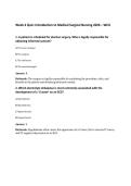 NURS 120 Introduction to Medical-Surgical Nursing Bundled Pack  Weekly Quizzes 2026 &vert;WCU