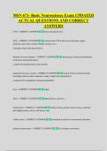 MSN 671- Basic Neuroscience Exam UPDATED  ACTUAL QUESTIONS AND CORRECT  ANSWERS