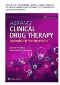 Test Bank for Abrams Clinical Drug Therapy&colon; Rationales for Nursing Practice 12th Edition &ndash; Geralyn Frandsen Questions and Answers PDF &lpar;Latest Update 2026&ndash;2027&rpar;