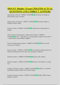 MSN 671 Module 3 Exam UPDATED ACTUAL  QUESTIONS AND CORRECT ANSWERS