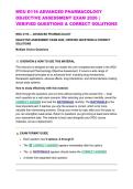 WGU D116 ADVANCED PHARMACOLOGY OBJECTIVE ASSESSMENT EXAM 2026 &vert; VERIFIED QUESTIONS & CORRECT SOLUTIONS