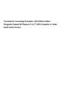 Test bank for Accounting Principles&comma; 14tḣ Edition Author&colon; Weygandt&comma; Kimmel All Chapters 1 to 27 100&percnt; Complete A&plus; Study Guide Latest Version