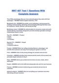 MKT 487 Test 1 Questions With Complete Answers
