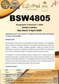 BSW4805 Assignment 1 COMPLETE ANSWERS&rpar;  2026 - DUE May 2026