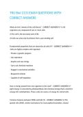 TRU Biol 2131 EXAM QUESTIONS WITH CORRECT ANSWERS 