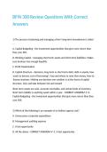 BFIN 300 Review Questions With Correct Answers