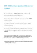 BFIN 300 Final Exam Questions With Correct Answers