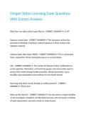 Oregon Tattoo Licensing Exam Questions With Correct Answers