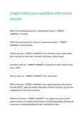 Oregon tattoo exam questions with correct answers
