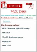 WGU D685 Practical Applications of Prompt &ndash; Western Governors University &ndash; 2026 &ndash; Practice Questions with Answers and Exam Preparation Material