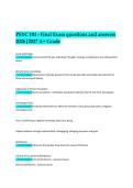 PSYC 101 &ndash; Final Exam Questions and Answers 2026&sol;2027 A&plus; Grade &ndash; Practice Questions with Answers