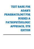 Test Bank&colon; Pharmacology for Nurses&colon; A Pathophysiologic Approach &lpar;5th Edition&rpar; &ndash; Michael P&period; Adams&comma; Norman Holland & Carol Urban